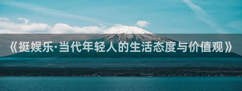 狗子28pg：《挺娱乐·当代年轻人的生活态度与价值观》